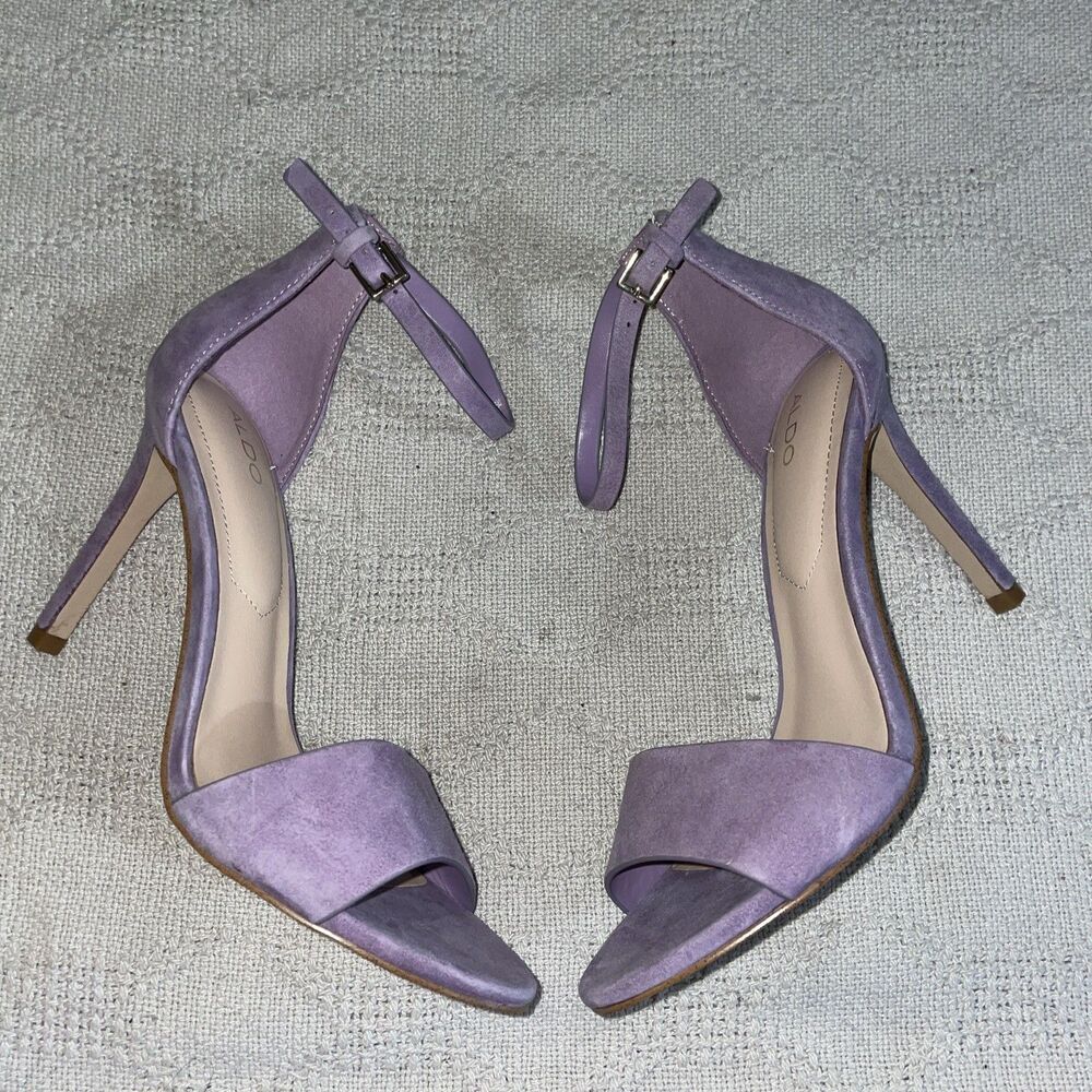 Aldo Women’s Slingback Heels Size 6.5 M Purple Leather Business Formal NWOB
